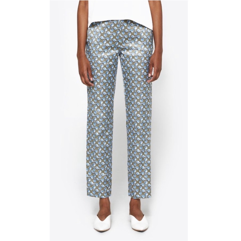 Nwt A.P.C. Sateen Pantalon Marceau Propeller Printed Straight Leg Pants Apc 6